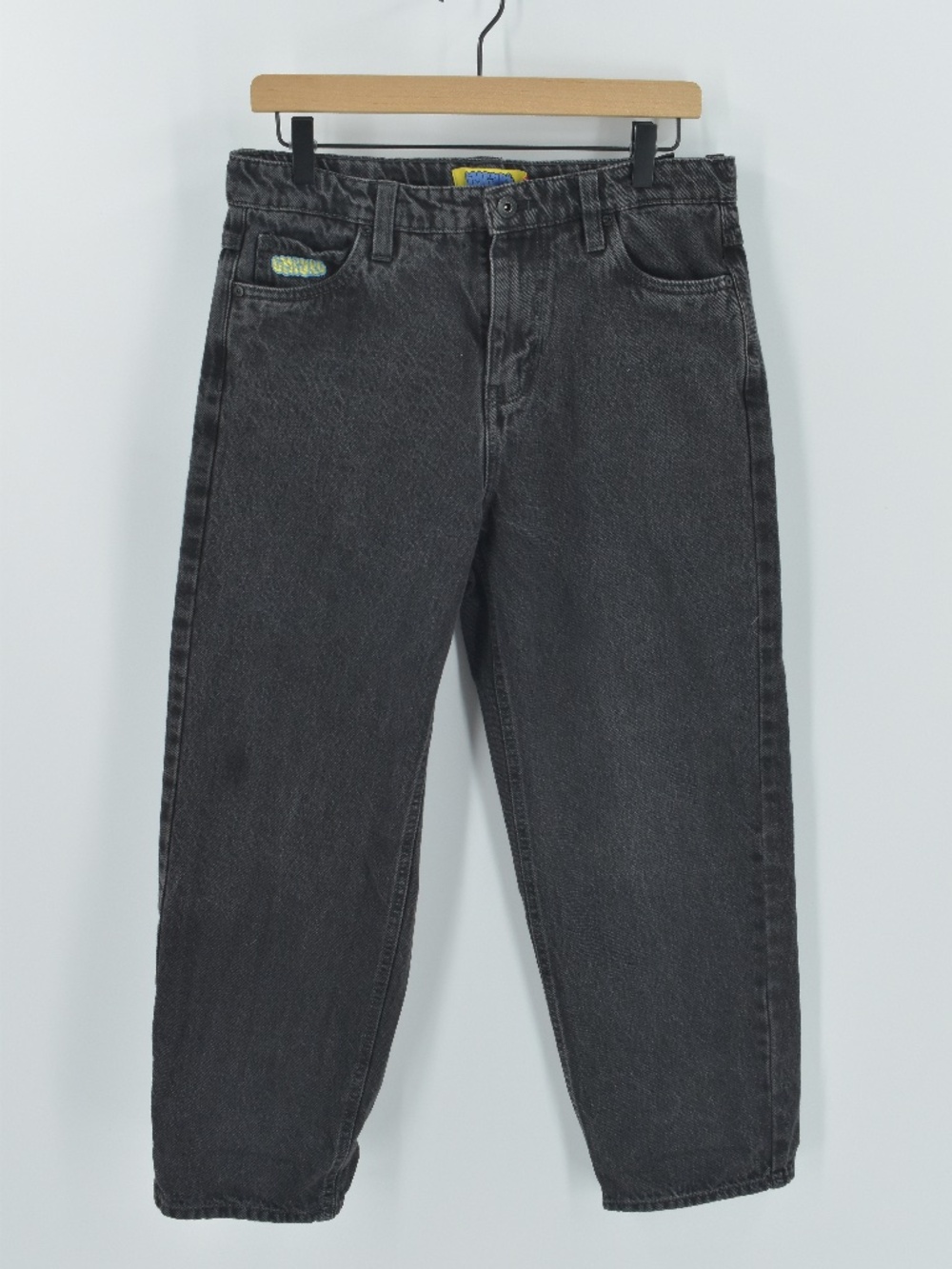Empyre Loose Fit Skate Jeans Baggy Washed Charcoal Black 31 x 26